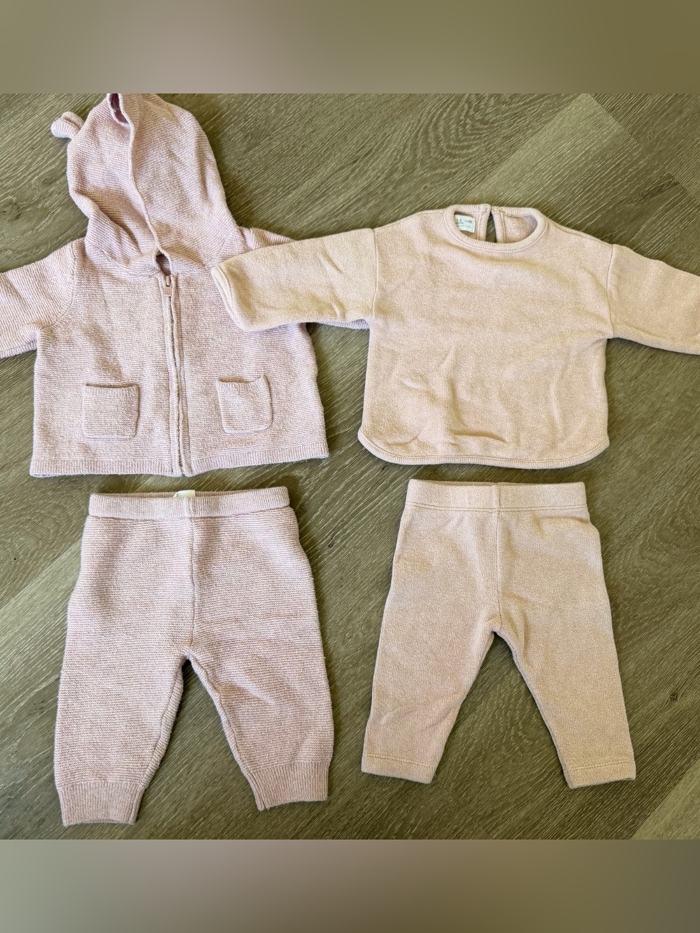 Light pink baby sweater 2 sets